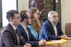 Od lewej: H. Leszczyński, J. Skierski, P. Matyś, prof. M. Gosztyła