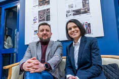 Od lewej: dr hab. inż. Przemysław Leń, prof. PRz, Joanna Szozda - Dyrektor Departamentu Dróg i Publicznego Transportu Zbiorowego w Rzeszowie